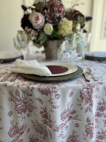 Dusty Rose Toile