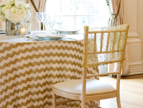 Gold Sequin Chevron