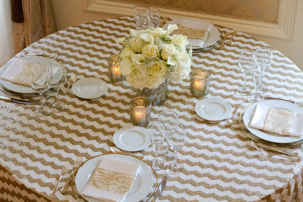 Gold Sequin Chevron