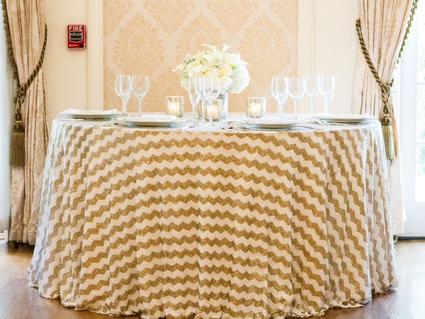 Gold Sequin Chevron