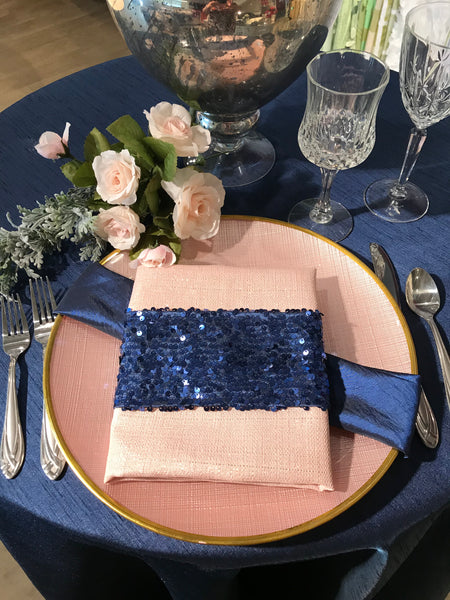 Navy Dupioni