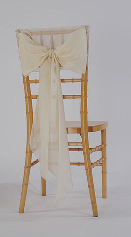 Ivory Sheer Chair Sash