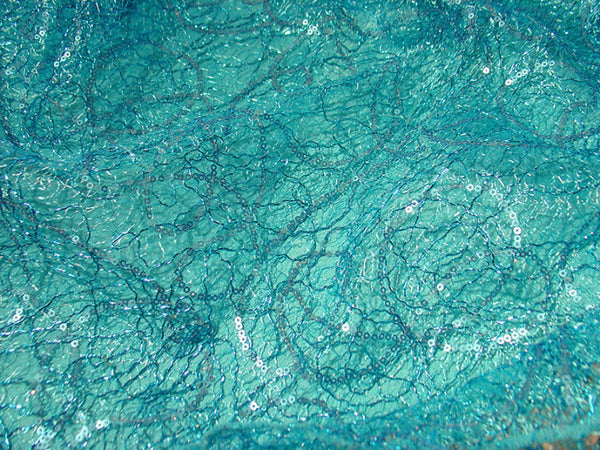 Turquoise Sequin Web