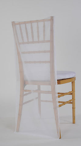 White Sheer Chair Cover
