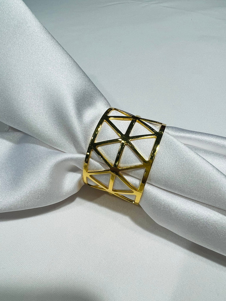 Gold Geometric Napkin Ring