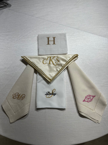 Custom Embroidered Napkins