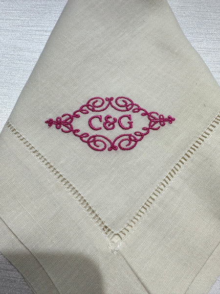 Custom Embroidered Napkins