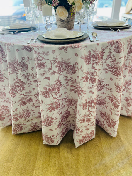 Dusty Rose Toile