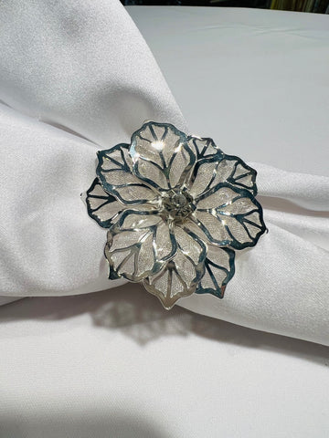Silver Flower Napkin Ring