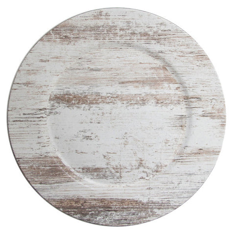 Whitewash Wood Charger