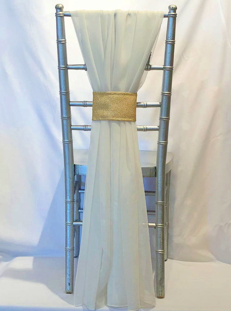 Grecian Drape with Gold Nugget Band