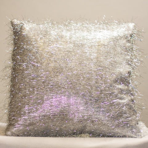 Silver Eyelash Pillow