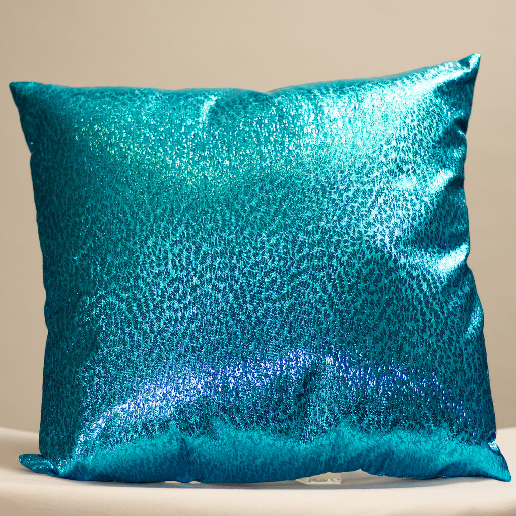 Turquoise Metallic Pillow