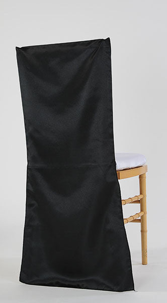 Black Satin Chair Cover