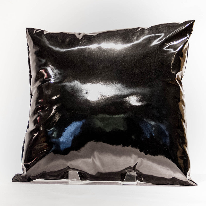 Black Vinyl Pillow