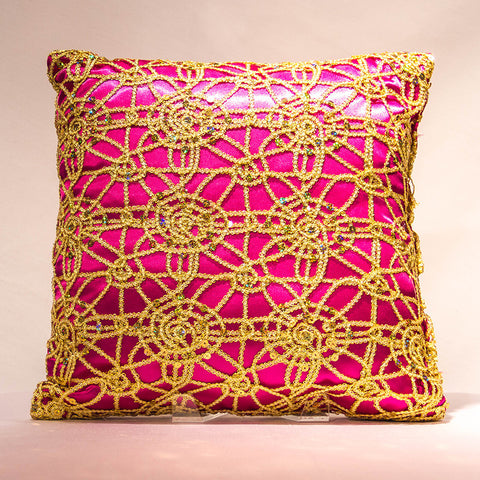 Gold Dream Lace Pillow