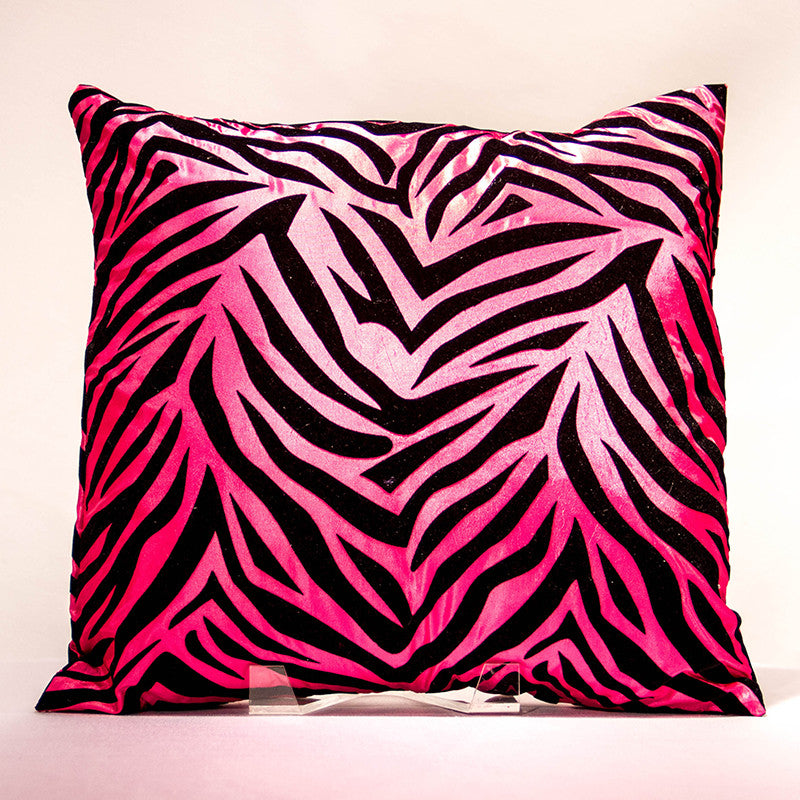 Fuchsia Zebra Pillow