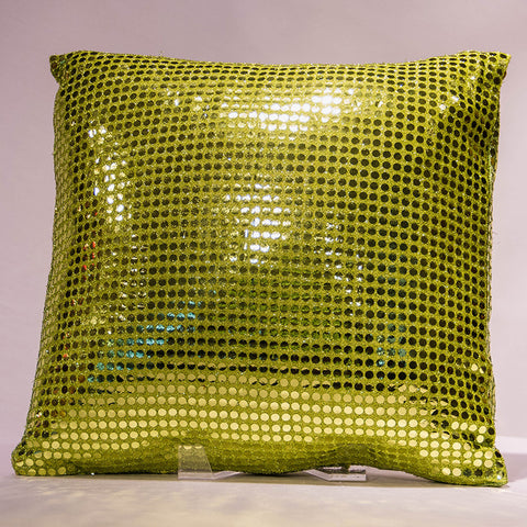 Lime Sequins Pillow
