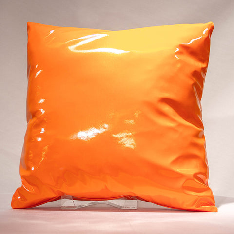 Orange Vinyl Pillow