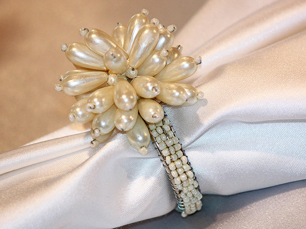 Pearl Flower Napkin Ring
