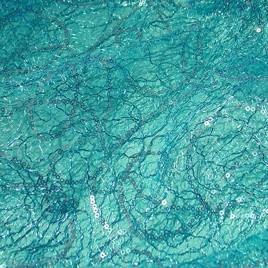 Turquoise Sequin Web